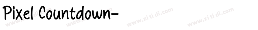 Pixel Countdown字体转换